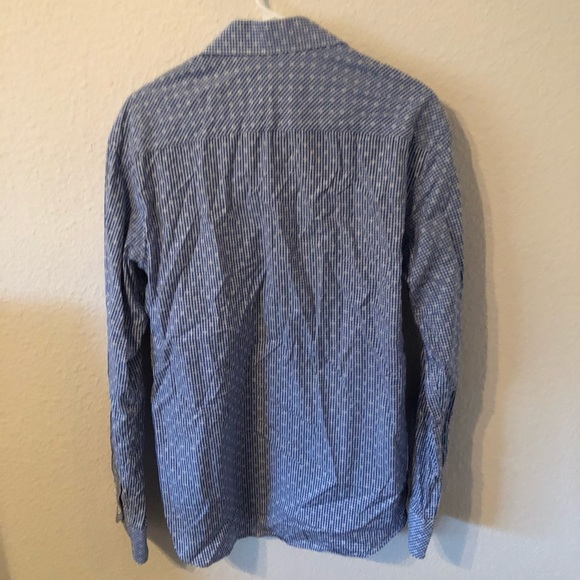 Men’s Blue Bugatchi Long Sleeve Shirt - Picture 2 of 3